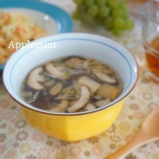 きのこと春雨の中華スープ